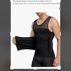 Men Body Shaper Slimming Vest Size Large 