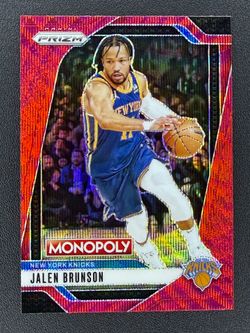 Jalen Brunson 2024-25 Panini Prizm Monopoly Red Wave Holo #40 New York Knicks