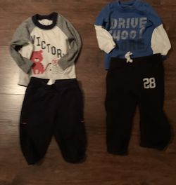 Carters boys outfits size 9 months and 12 months