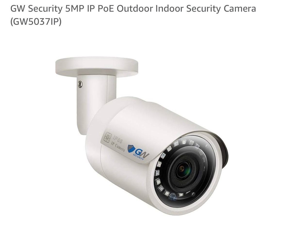 GW Security 5MP IP PoE Outdoor/Indoor Security Camera (GW5037IP)