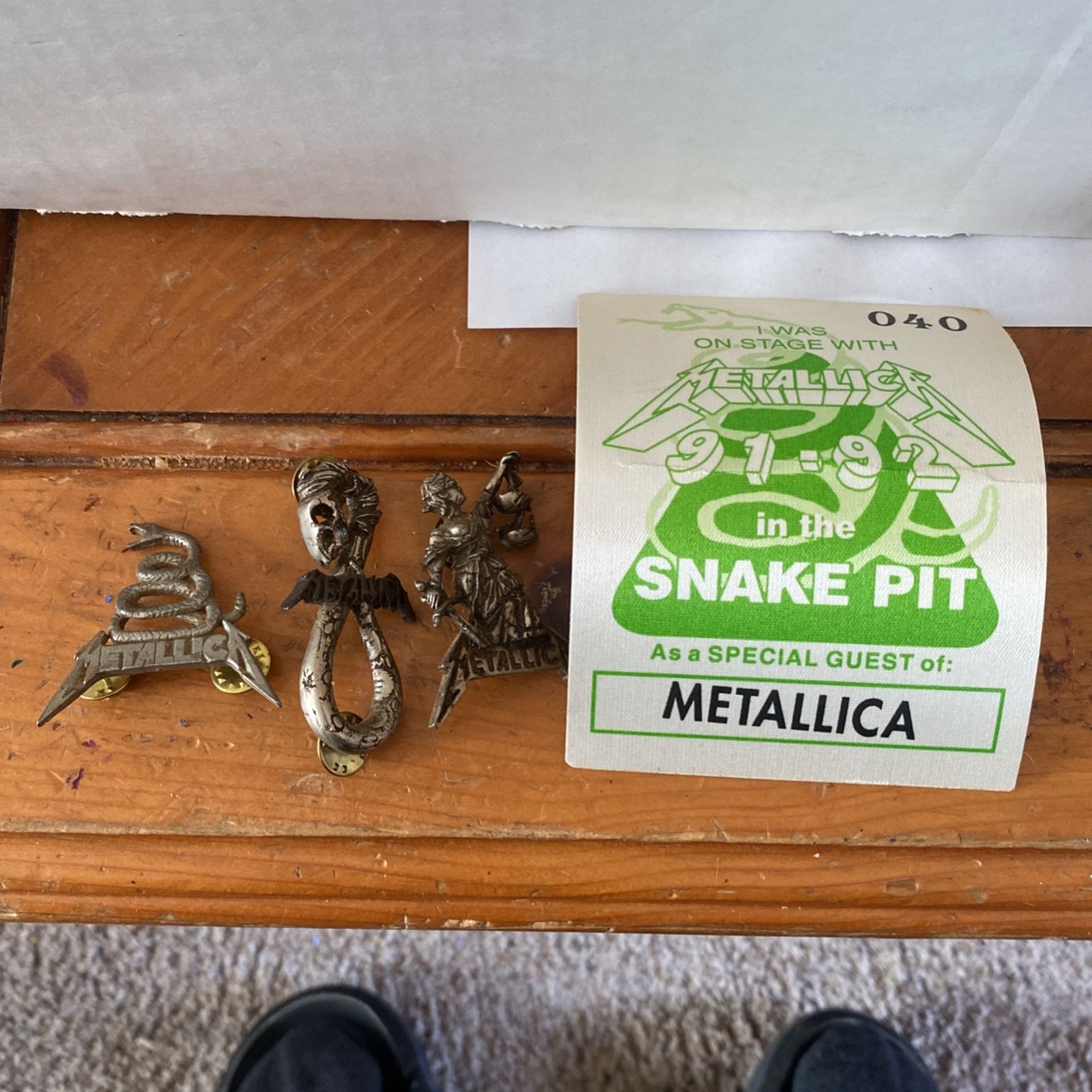 Metallica 3D Pins And Snake Pit Patch 91 92
