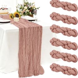 Dusty Pink Table Runner 120 Inch Boho