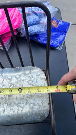 Metal bench for decoration