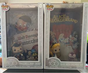 NEW Disney 100 Funko POPs! Pinocchio w/Jiminy Cricket and Alice w/Cheshire Cat