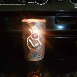 Kokopelli Metal Votive Candle Holder 4 Inch