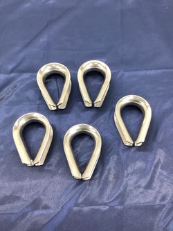 4PCS 3/4" Stainless Steel Marine HEAVY DUTY Wire Rope Chain Thimble Rigging Anchor