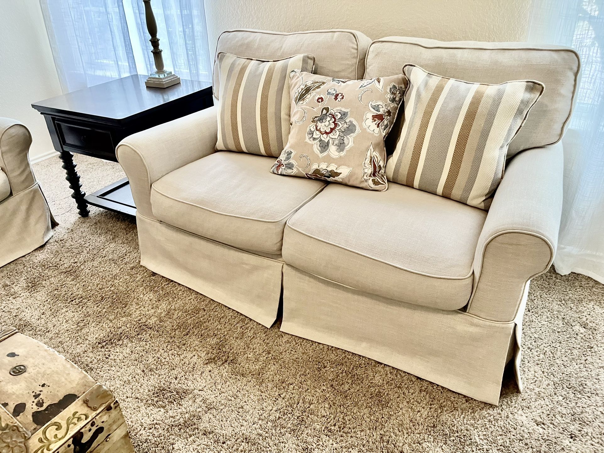 Linen Sofa And Loveseat