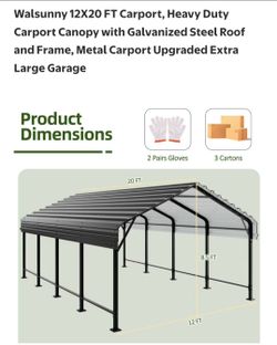 12x20 metal carport