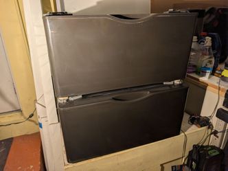 Front load washer podium