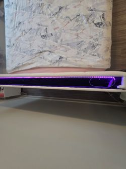 Queen upholstered light up bed frame