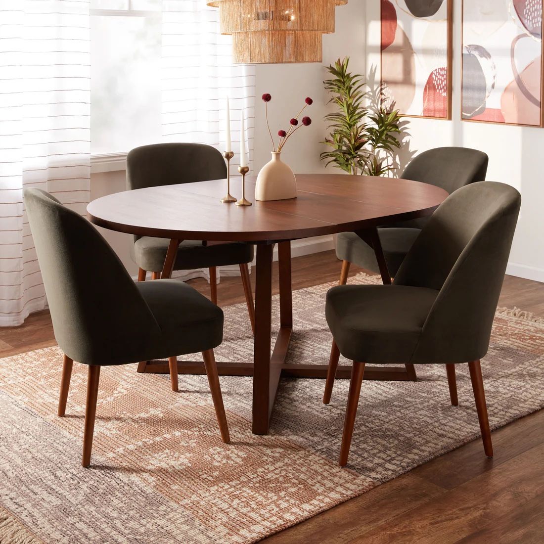 World Market Rounded Extension Dining Table