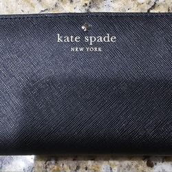 *LIKE NEW* Kate Spade Long Black Saffiano Leather Wallet