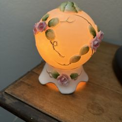 VTG  MCM Rose Porcelain Night Light