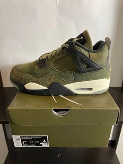 DS Jordan 4 Medium Olive 4s Men Sz7.5 Sneaker