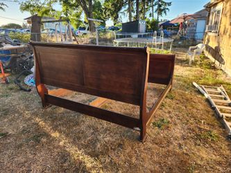King size bed frame sleigh Style