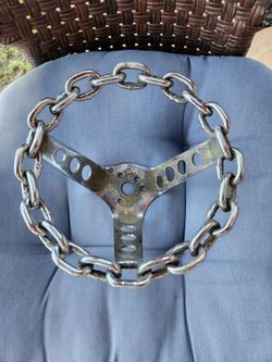 Vintage car chain steering wheel 8 inch