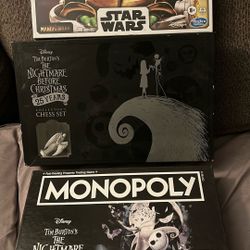 Nightmare before Christmas chest and Monopoly