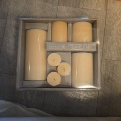 7 Piece Fresh Linen Scented Candle Set