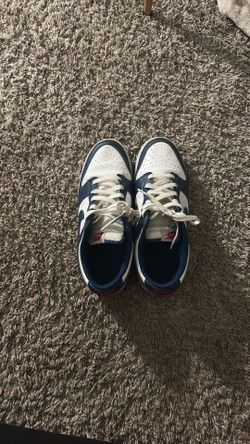 nike dunks valerian blue white navy usa university red
