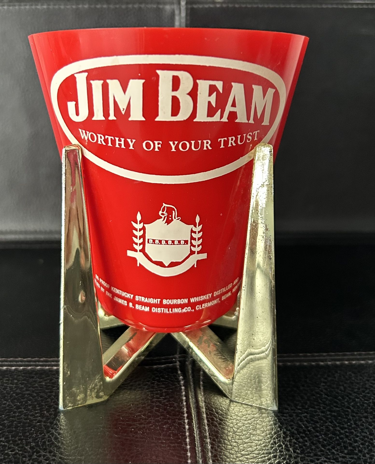 Vintage Jim Beam Red Plastic Whiskey Cup