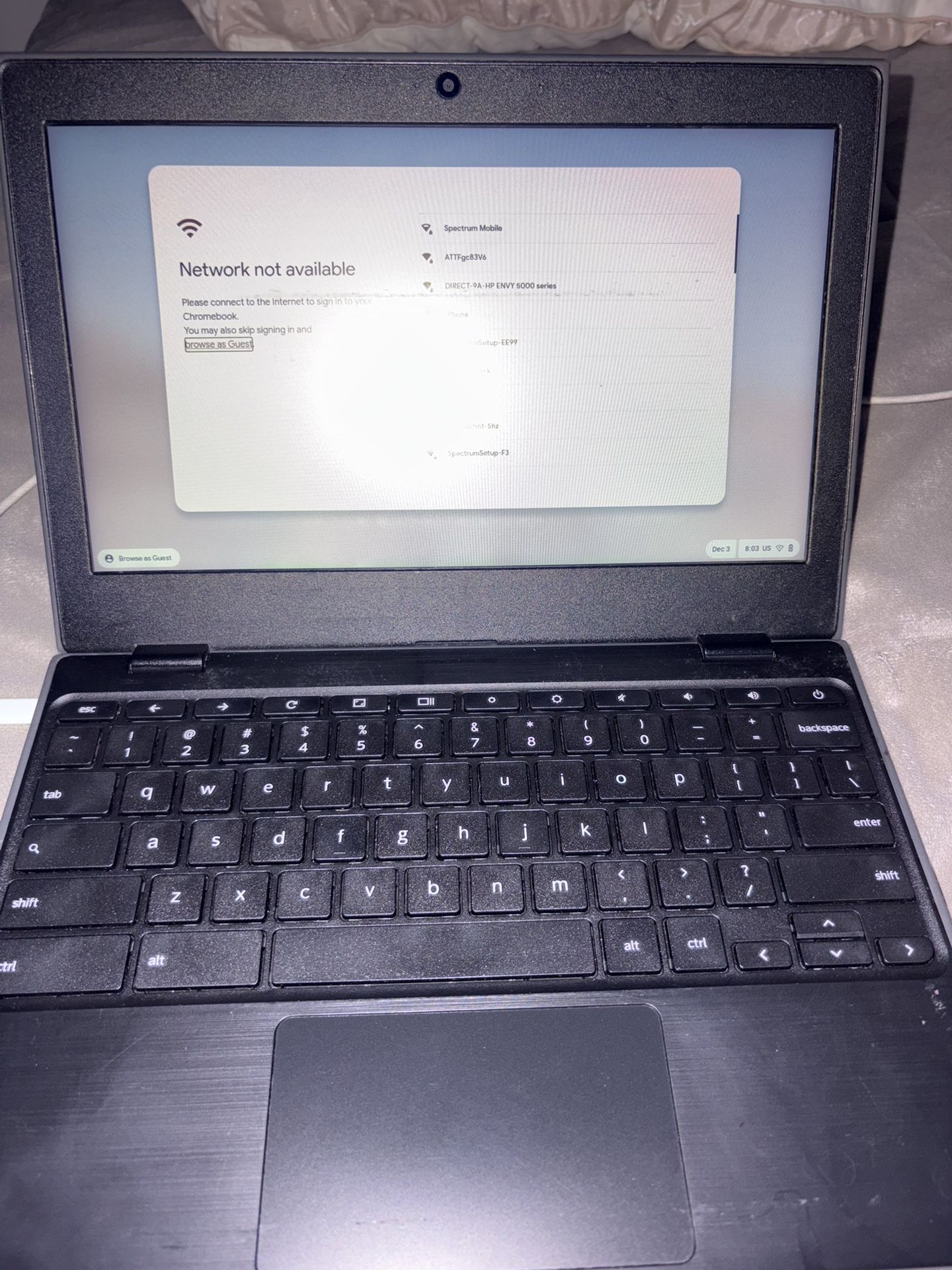 Black Lenovo Chromebook Laptop Refurbished