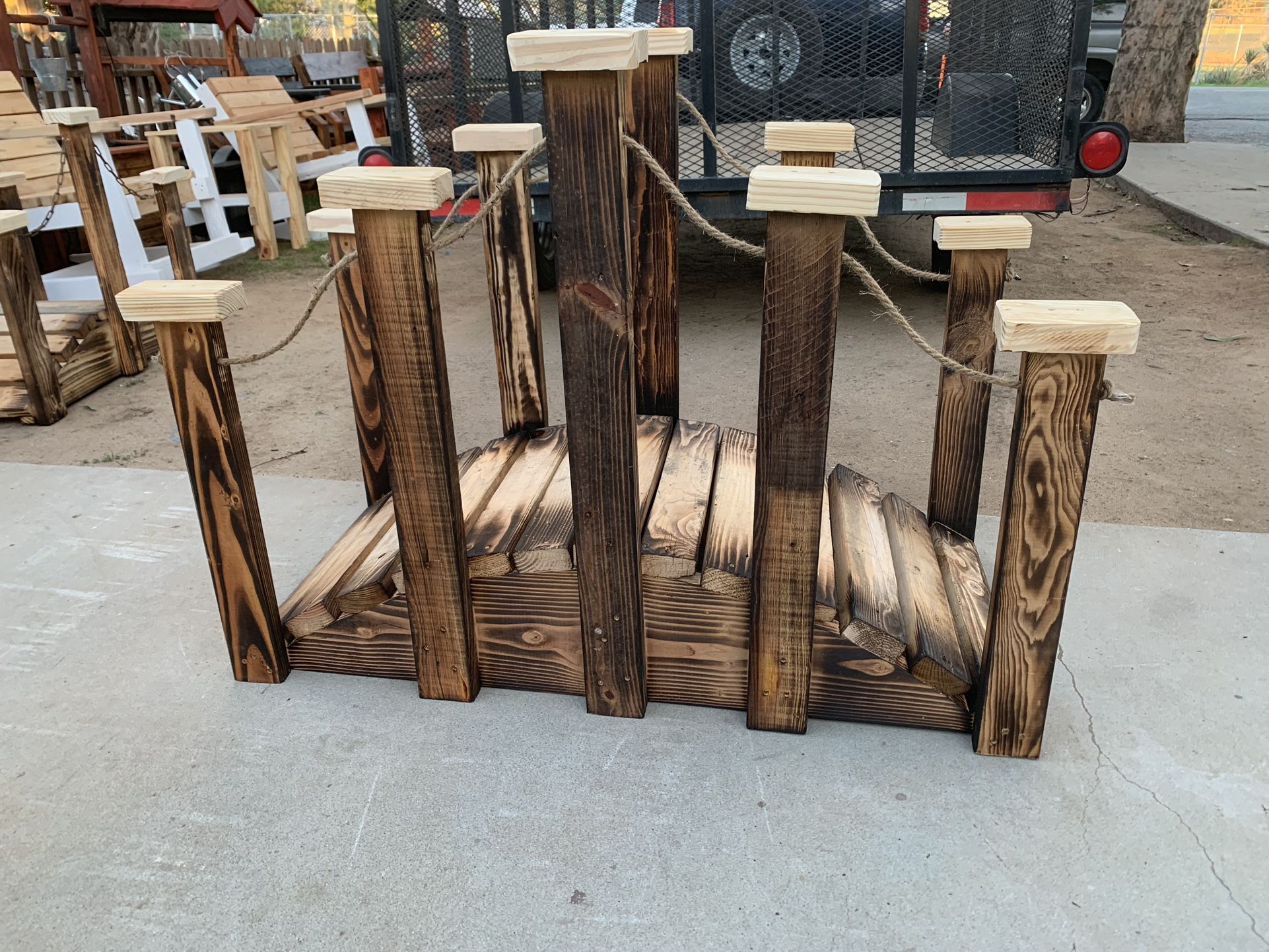 Puente Rústico 🍁 Wood Garden Bridge