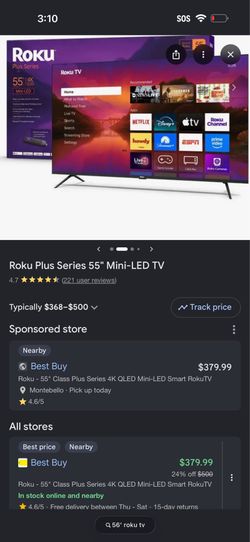 Roku tv 55 in
