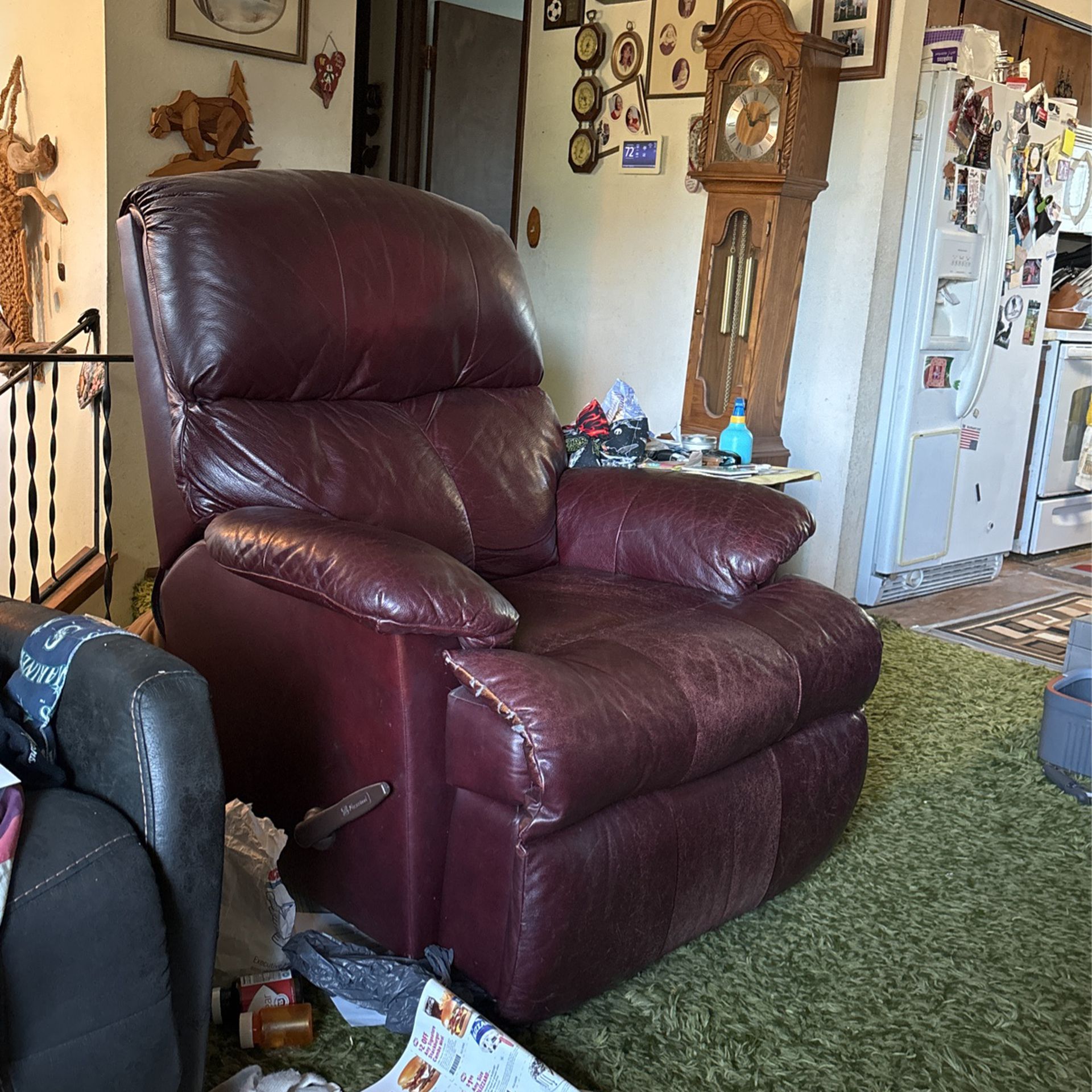 Red Leather Recliner 