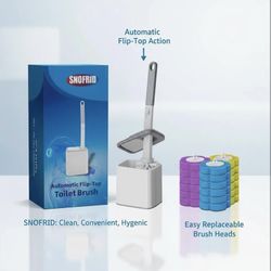 Toilet Brush,Toilet Bowl Cleaning System with Disposable Wand, Brush Holder and Refills,Storage Caddy and 18disinfecting Refill Heads