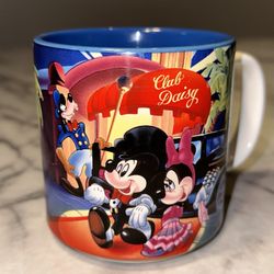 VINTAGE MGM STUDIOS Disney 1997 Coffe Mug Cup Mickey Minnie Goofy Club Daisy