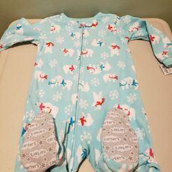 Carter's Fleece Polar Bear One Piece Pajamas 