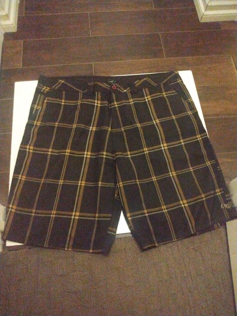 Classic O'Neill Men's Flannel Checkered Shorts W42