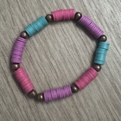 Colorful Clay Beaded Bracelet 