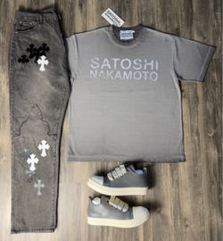 Rick Owen’s sneakers, satoshi nakamoto shirt brand new