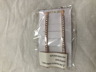 Rose Gold Glittery Clips