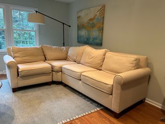 Pottery Barn L Shaped Sectional Couch - Ivory Color