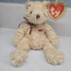 Herschel the Teddy Bear 2002 Ty The Beanie Baby  Collection Plush Toy w/ Tag & Tag Cover