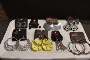 Paparazzi Earrings Lot of 8 Pairs