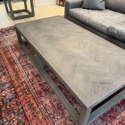 Restoration Hardware Oak Coffee and Side Tables