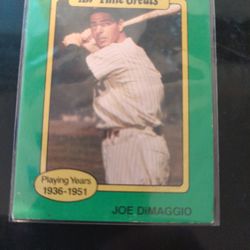 1987 Joe DiMaggio Baseball Card 