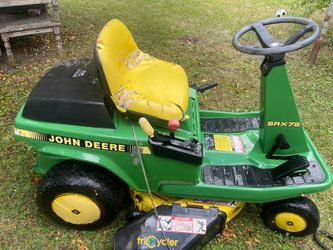 John Deere SRX75 won't start; selling as-is for parts or repair—it simply stopped working.