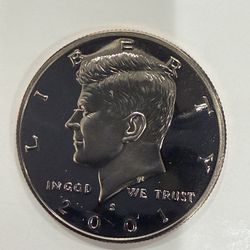 2001 S Gem Proof Kennedy Half Dollar With A Extreme Cameo 259
