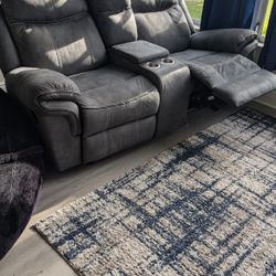 78" Gray Reclining Couch