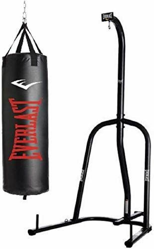 BRAND NEW IN THE BOX EVERLAST 100 LBS HEAVY PUNCHING BAG AND A SINGLE STATION STAND