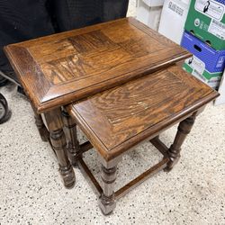 Solid Wood Stackable Tables (dark oak)