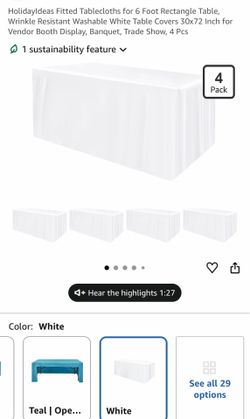 4 table cloths 30x72 new $$$40