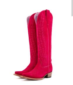 Hot pink boots