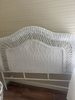 Queen wicker headboard