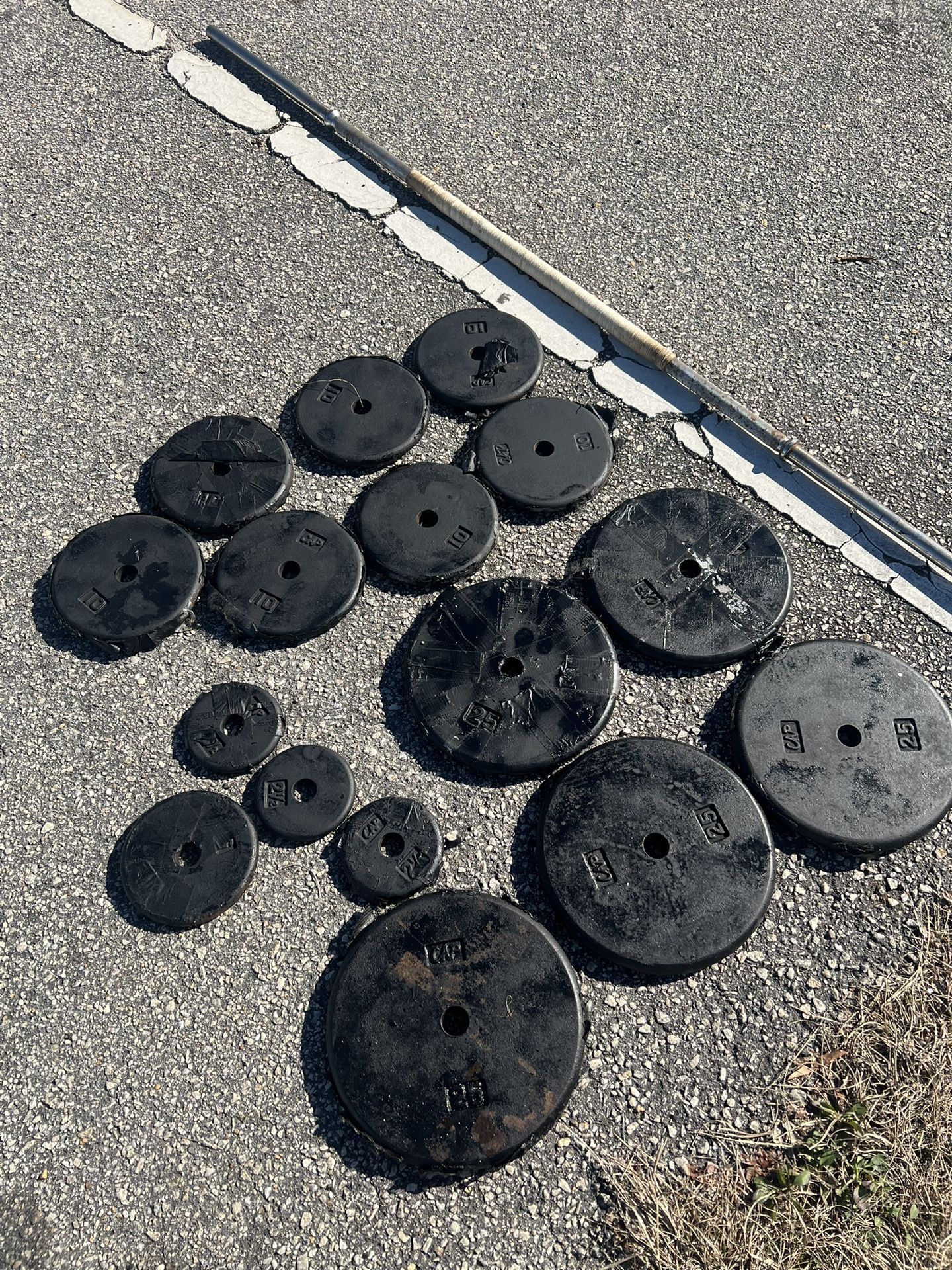 Barbell with 1in weight plates