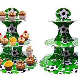 Soccer party cupcake stand Sold As Is
